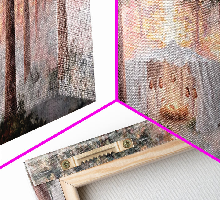 Forest Nativity Light, Framed Canvas Print, Panoramic Wall Art, Christian Wall Art, Christian Art Canvas, Christmas Art, Christian Christma