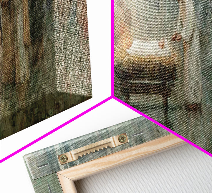 Gathered In Holiness | Framed Canvas Print | Panoramic Painting | Christian Wall Art | Christian Art Canvas | Christmas Art | Jesus Christm