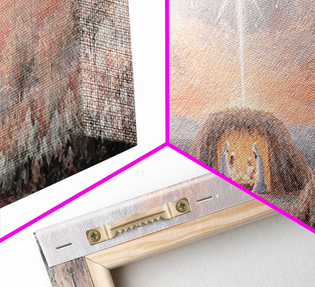 The Guiding Star – Framed Canvas Print – Christian Wall Art – Christian Christmas Art – Panoramic Art – Jesus Painting – Christian Decor