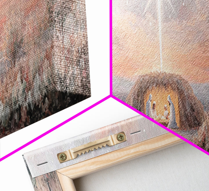 The Guiding Star – Framed Canvas Print – Christian Wall Art – Christian Christmas Art – Panoramic Art – Jesus Painting – Christian Decor