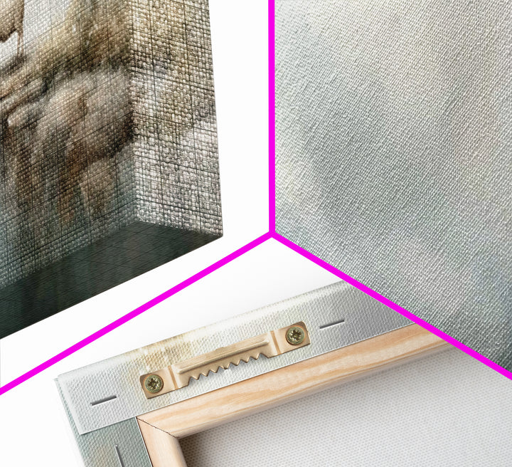 Heavenward Lamb – Framed Canvas Print – Christian Wall Art – Christian Art Canvas – Panoramic Wall Art – Christian Painting – Christian Dec