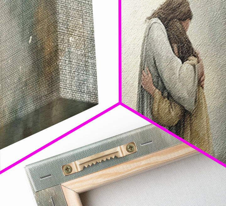 Guiding Mercy – Framed Canvas Print – Christian Wall Art – Jesus Painting – Panoramic Art – Christian Art Canvas – Christian Gift
