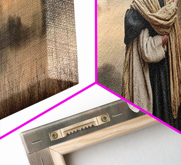 Gentle Leading – Framed Canvas Print – Christian Wall Art – Christian Art Canvas – Jesus Painting – Panoramic Painting – Christian Decor