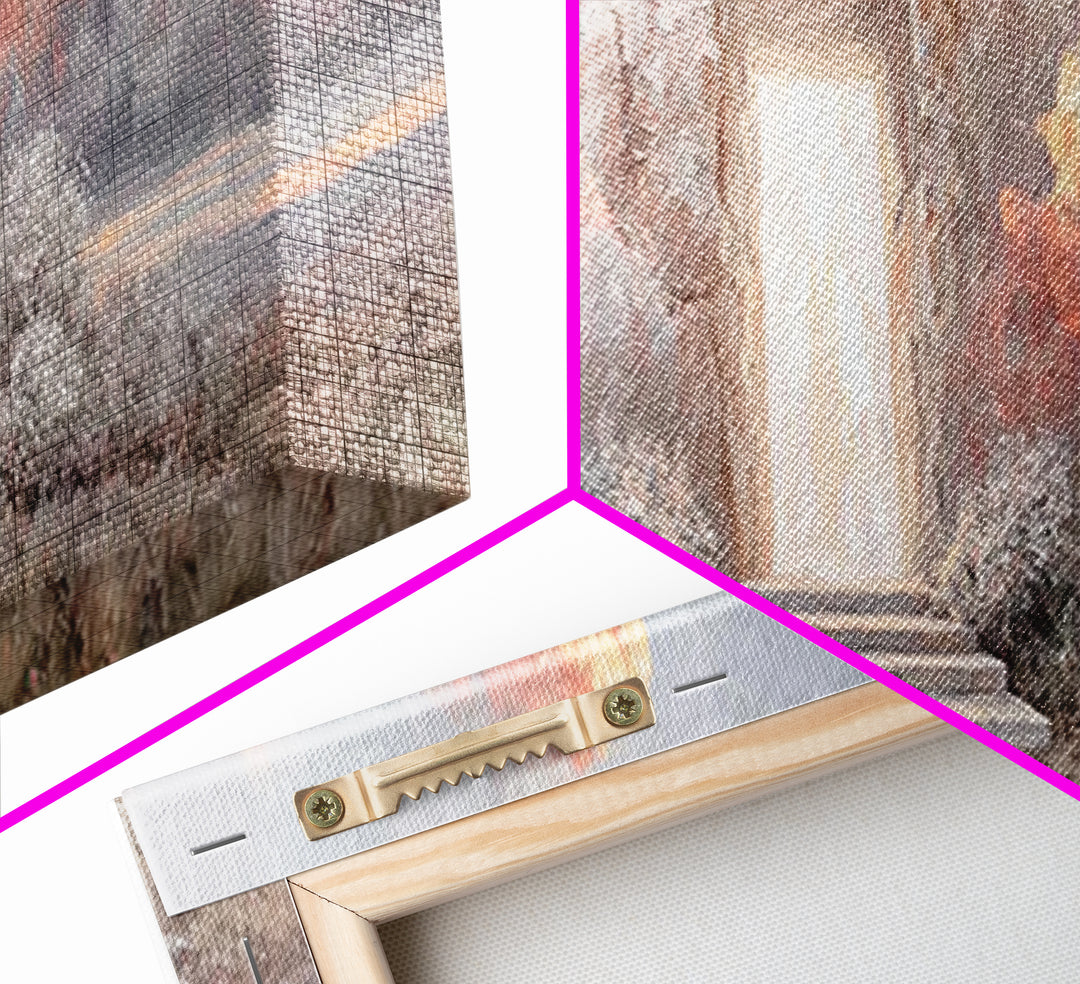 Risen Dawn Light – Framed Canvas Print – Christian Wall Art – Christian Art Canvas – Jesus Painting – Panoramic Art – Christian Christmas A