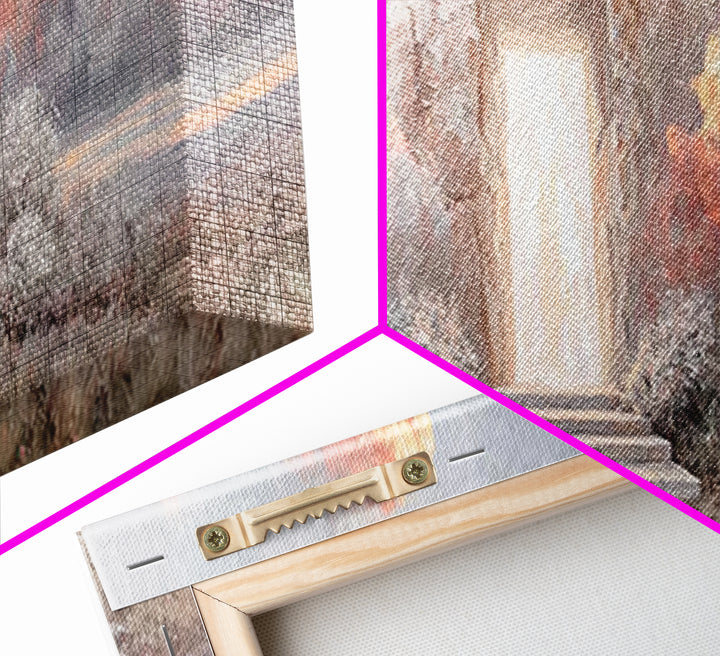Risen Dawn Light – Framed Canvas Print – Christian Wall Art – Christian Art Canvas – Jesus Painting – Panoramic Art – Christian Christmas A