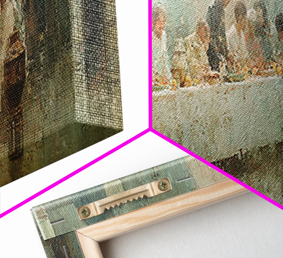 Table Of Fellowship, Framed Canvas Print, Christian Wall Art, Christian Art Canvas, Panoramic Frame, Christian Christmas Art