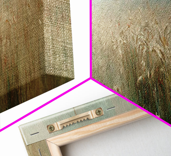 Silent Crossfield, Framed Canvas Print, Christian Wall Art, Christian Art Canvas, Panoramic Painting, Christian Art Work