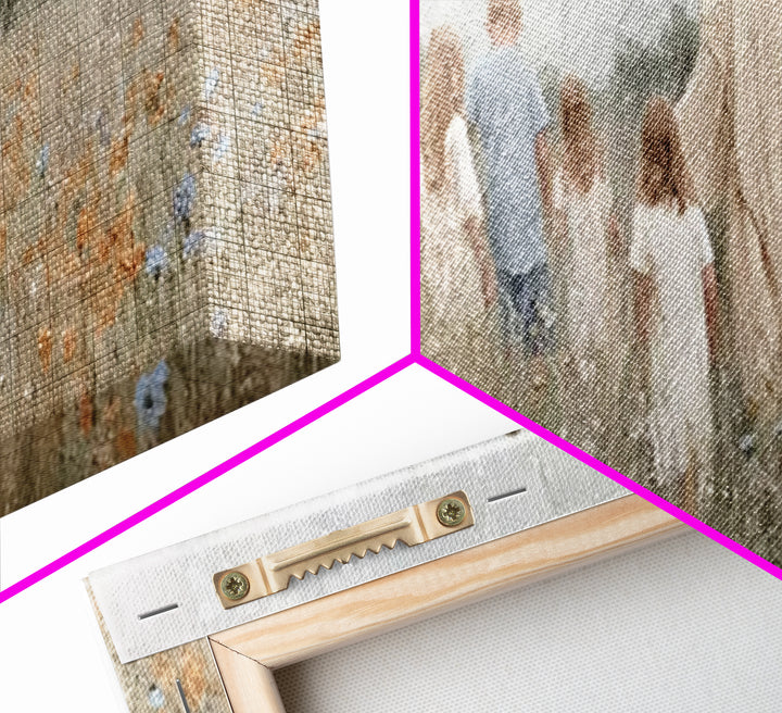Blossoms Of Grace – Framed Canvas Print – Christian Wall Art – Jesus Painting – Christian Art Canvas – Panoramic Art – Christian Decor – Ch