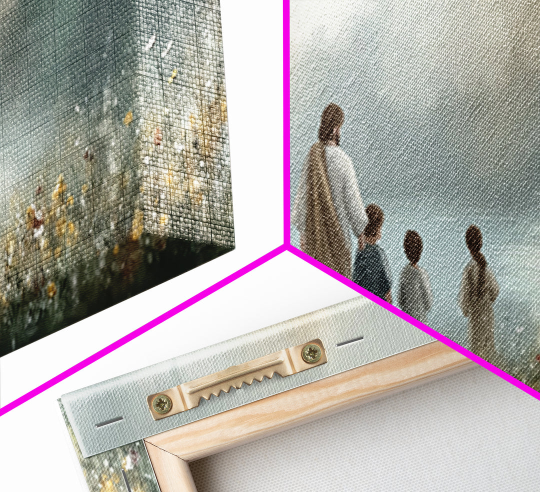 Calm Morning Grace , Framed Canvas Print, Christian Wall Art, Jesus Painting, Panoramic Art, Christian Art Canvas, Christian Christmas Art,