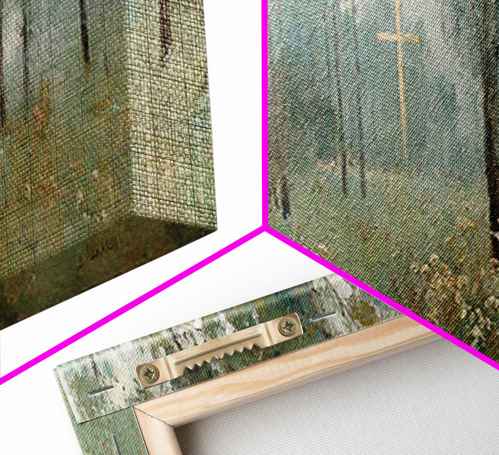 Cross Of Hope – Framed Canvas Print – Panoramic Painting – Christian Wall Art – Christian Art Canvas – Christian Christmas Art – Christian