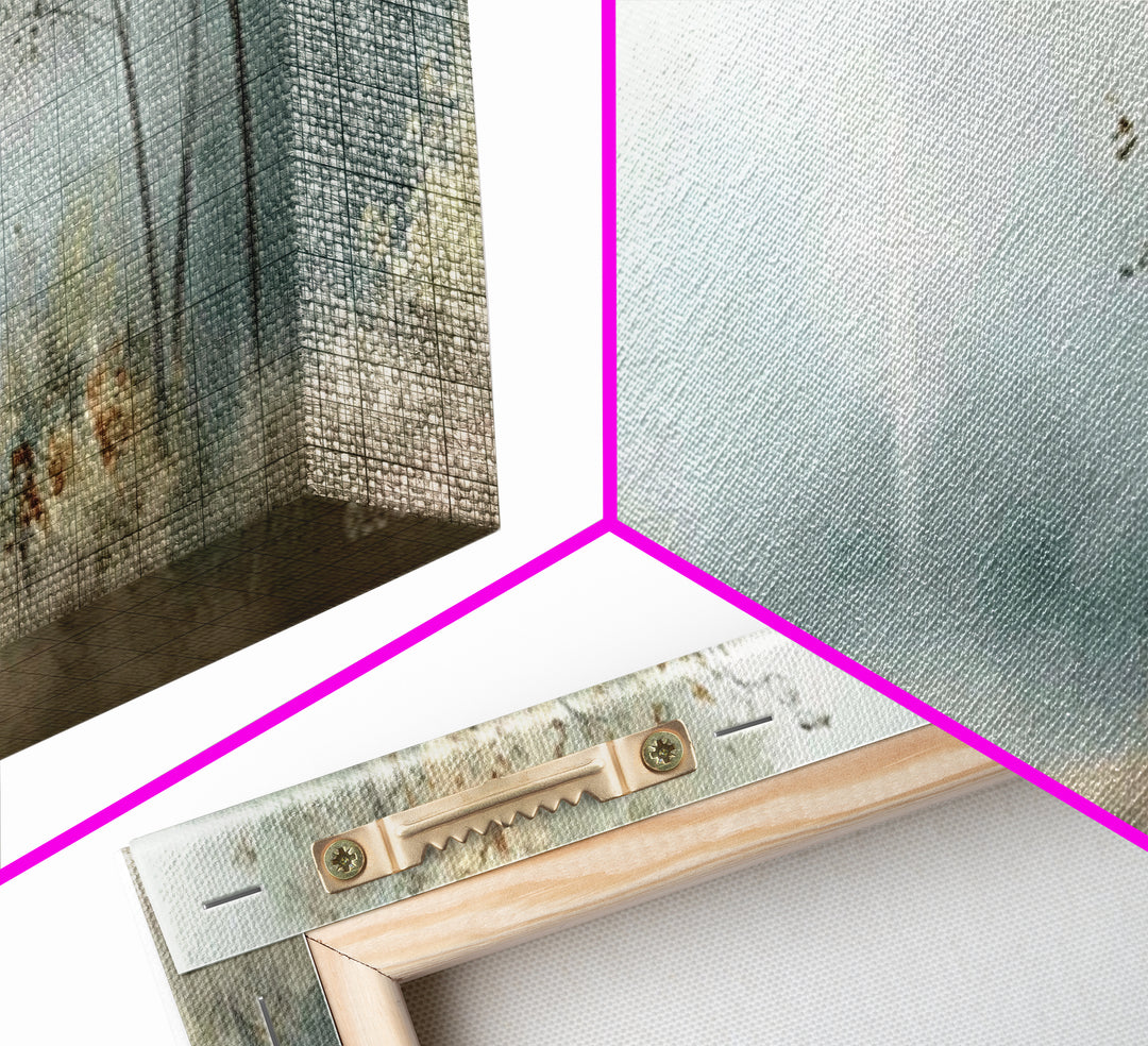 Gentle Morning Cross | Framed Canvas Print | Panoramic Wall Art | Christian Art Canvas | Christian Wall Art | Jesus Painting | Christian De