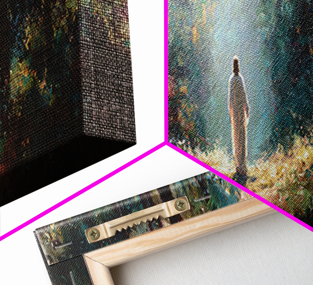 Light of the Forest | Framed Canvas Print | Panoramic Painting | Christian Wall Art | Christian Canvas | Jesus Painting | Christian Art Pri