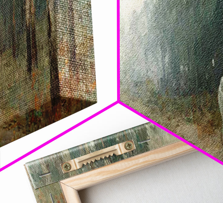 Quiet Woodland Savior, Framed Canvas Print, Panoramic Wall Art, Christian Art Canvas, Christian Wall Art, Jesus Painting, Christian Christm