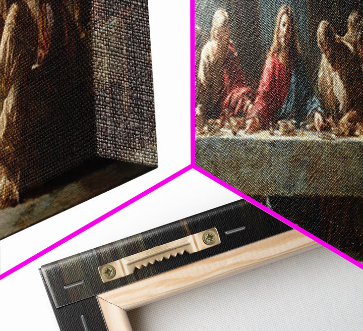 Supper Of Unity - Framed Canvas Print - Panoramic Wall Art - Christian Art Canvas - Christian Painting - Christian Wall Art - Large Christi