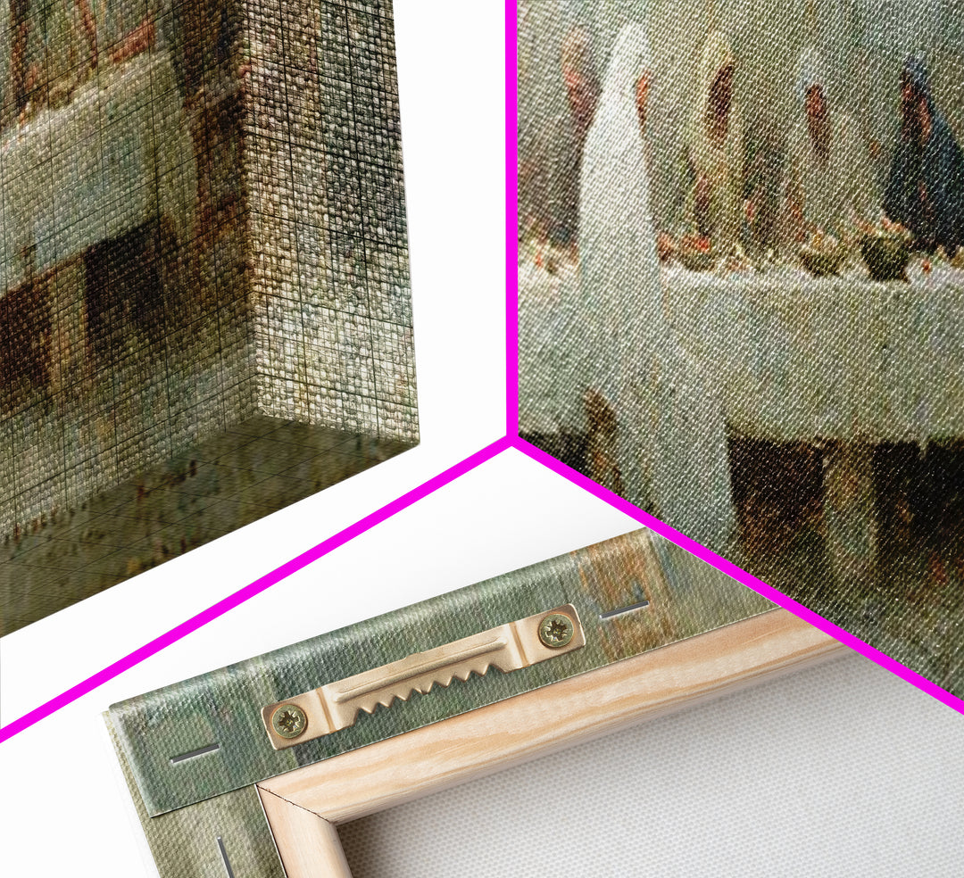 Humble Table Fellowship | Framed Canvas Print | Panoramic Art | Christian Art Canvas | Christian Wall Art | Christian Painting | Christian