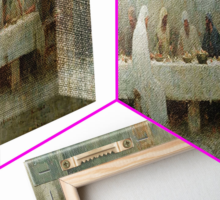 Humble Table Fellowship | Framed Canvas Print | Panoramic Art | Christian Art Canvas | Christian Wall Art | Christian Painting | Christian