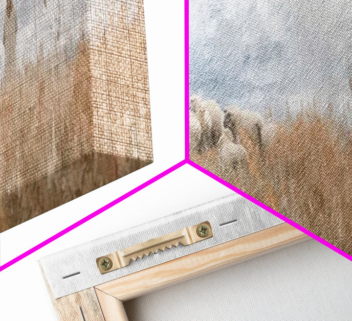 Shoreline Shepherd Dawn | Framed Canvas Print | Panoramic Frame | Christian Art Canvas | Jesus Painting | Christian Wall Art | Subtle Chris
