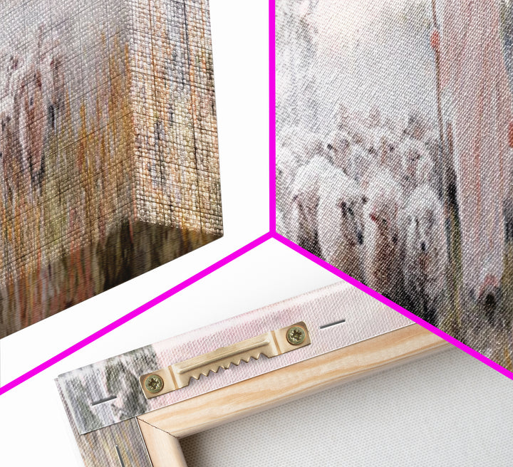 Radiant Shepherd Light, Framed Canvas Print, Panoramic Wall Art, Jesus Canvas Art, Christian Art, Christian Christmas Art, Modern Christian