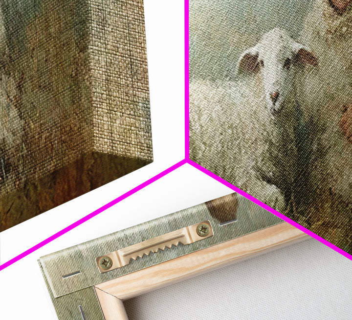 Shepherd Child Peace, Framed Canvas Print, Christian Wall Art, Christian Painting, Panoramic Print, Christmas Art Prints, Christian Christm