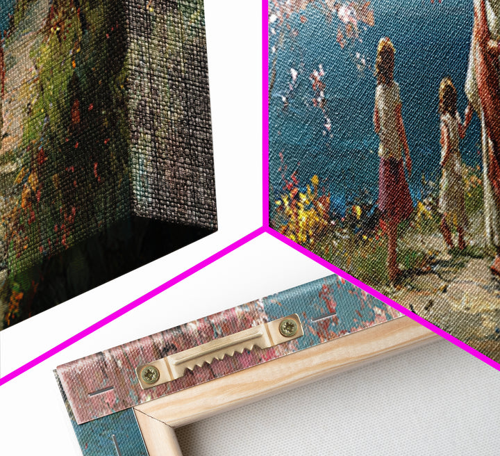 Path Of Hope | Framed Canvas Print | Christian Wall Art | Panoramic Painting | Jesus Art Print | Christian Art Canvas | Christmas Art