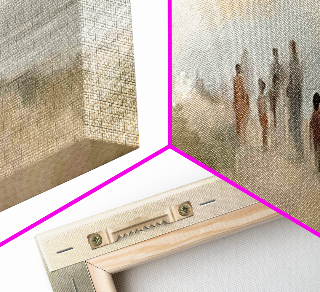 Morning Of Peace – Framed Canvas Print – Christian Art Print – Panoramic Frame – Jesus Painting – Christian Wall Art – Christmas Art