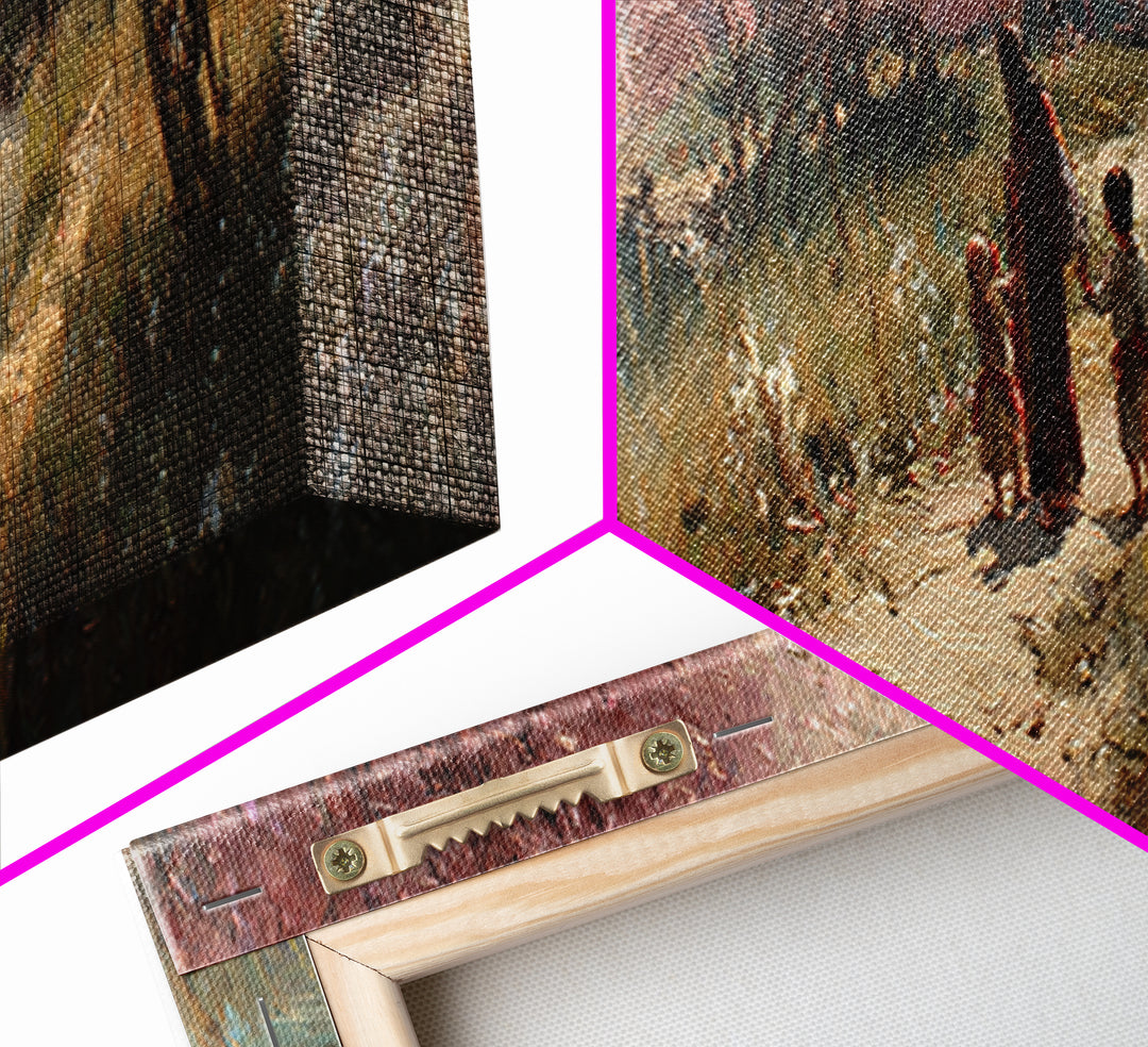 Fields Of Blessing, Framed Canvas Print, Christian Wall Art, Panoramic Print, Jesus Painting Canvas, Christian Art Work, Christmas Art