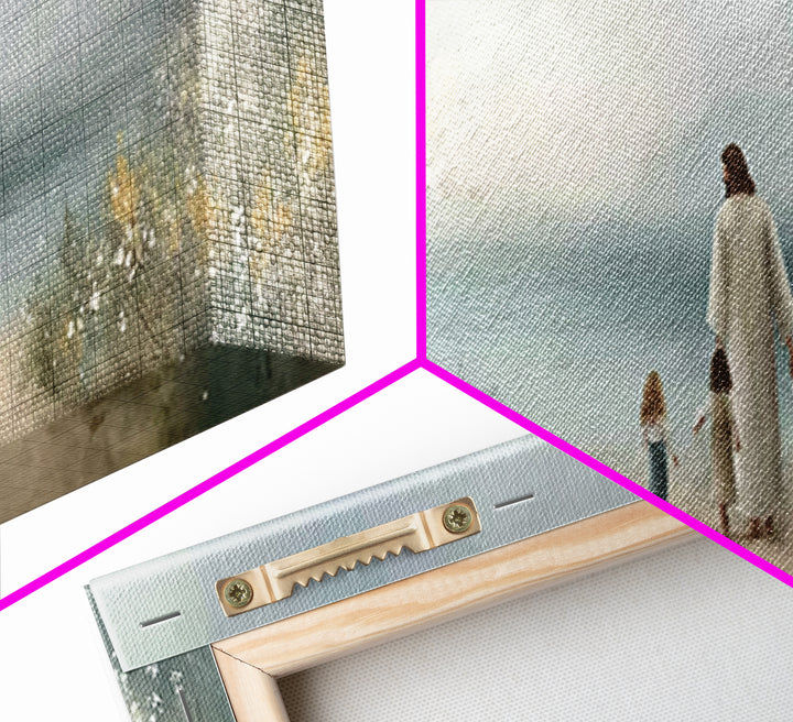 Garden Of Calm – Framed Canvas Print – Christian Painting – Panoramic Wall Art – Jesus Canvas Art – Christian Decor – Christmas Art