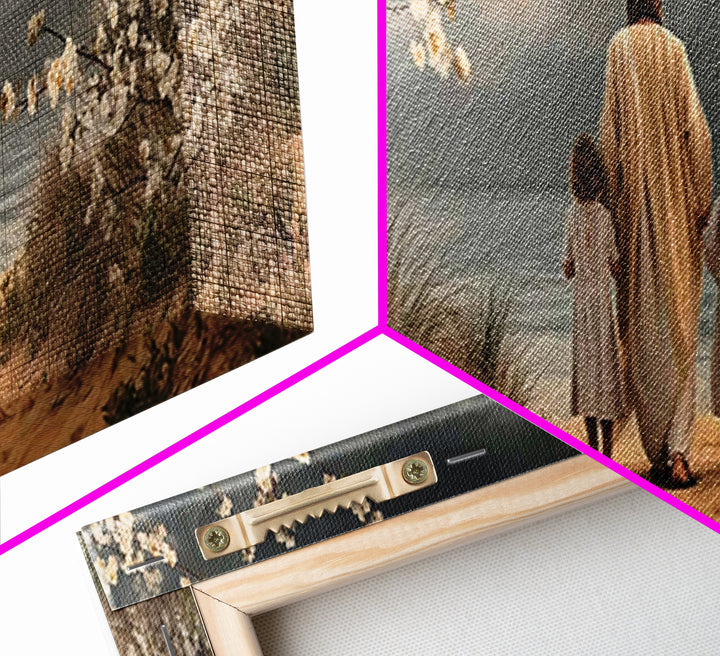 Heavenly Pathway | Framed Canvas Print | Christian Wall Art | Jesus Art Canvas | Panoramic Art | Christian Decoration | Christmas Art