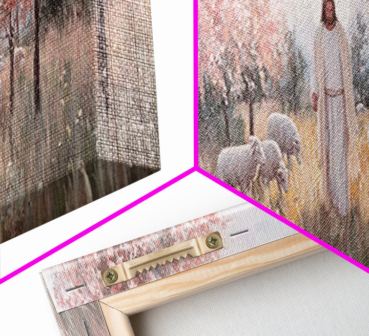 Garden Of Promise, Framed Canvas Print, Christian Art Canvas, Panoramic Wall Art, Jesus Painting, Christian Wall Art, Christmas Art