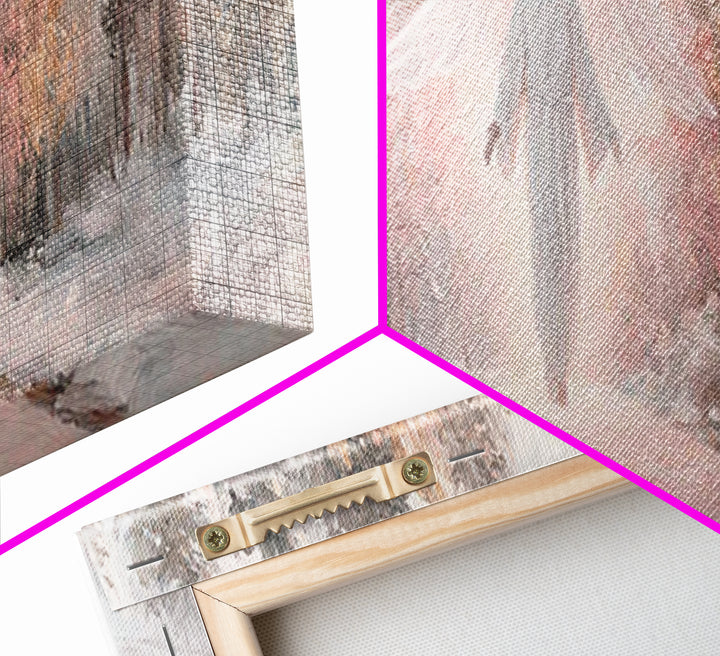 Angel Of Dawn – Framed Canvas Print – Christian Wall Art – Panoramic Frame – Christian Art Canvas – Christmas Art – Christian Gift