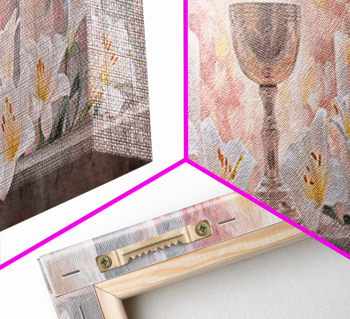 Heavenly Chalice Light – Framed Canvas Print – Christian Christmas Art – Christian Art Canvas – Panoramic Art – Christian Wall Art