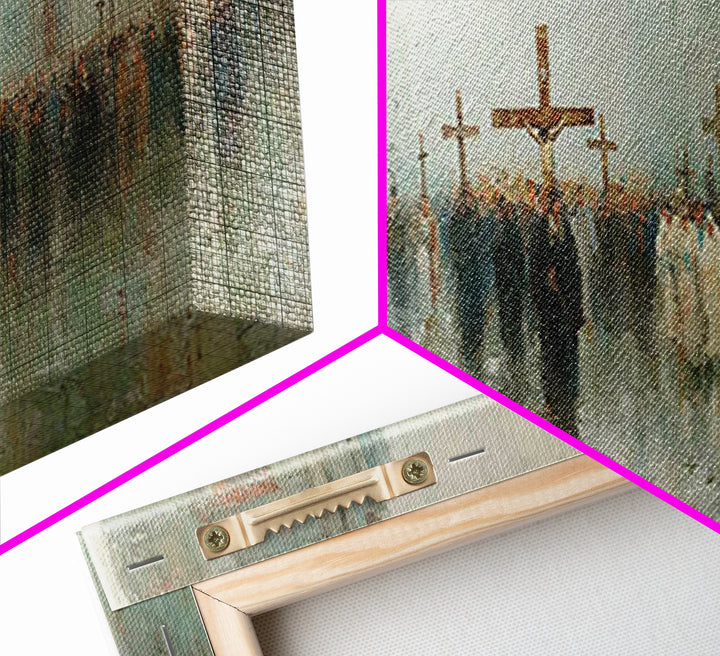 Holy Journey Night, Framed Canvas Print, Christian Christmas Art, Panoramic Wall Art, Jesus Christmas Art, Christmas Art Prints, Christian