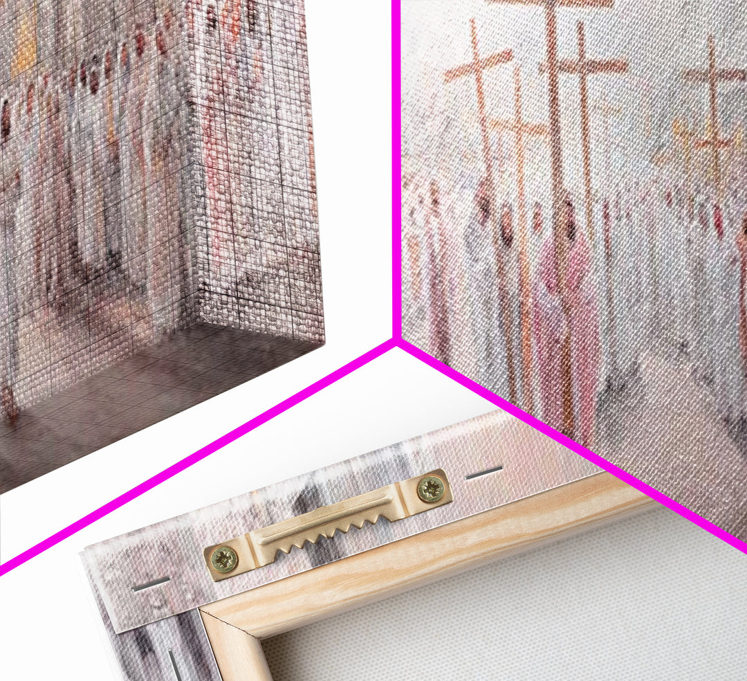 Way Of The Faithful – Framed Canvas Print – Christian Wall Art – Panoramic Frame – Christian Art Canvas – Modern Christian Art – Christian