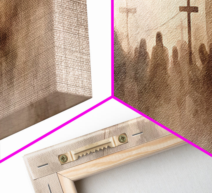 Dust Of Calvary | Framed Canvas Print | Christian Wall Art | Panoramic Art | Moody Christian Art | Christian Art Canvas
