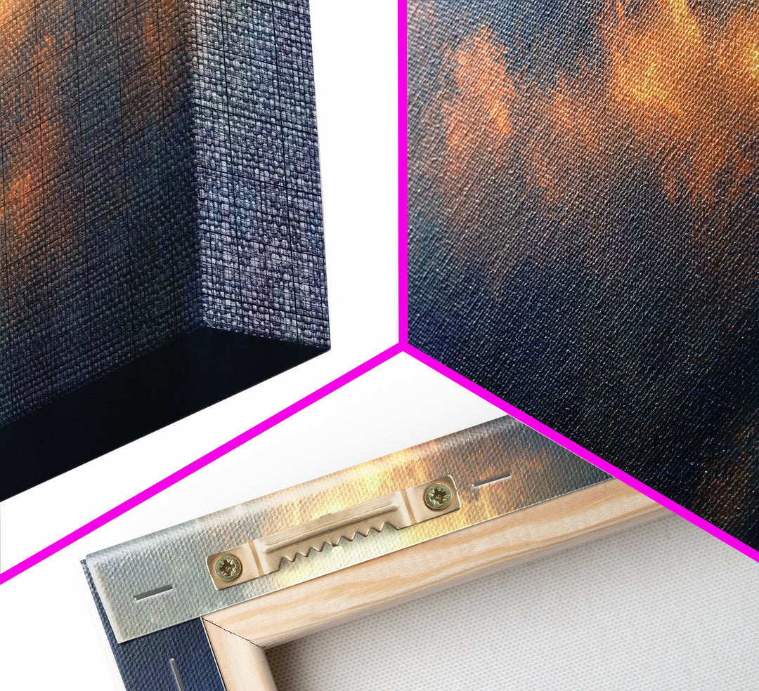 Heavenly Ascent Path | Framed Canvas Print | Jesus Painting | Christian Art Work | Large Christian Painting | Panoramic Print | Christian W