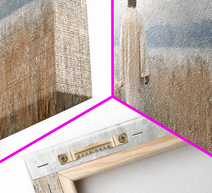 Grace In The Mist, Framed Canvas Print, Panoramic Painting, Christian Art Canvas, Jesus Painting, Christian Art, Christian Wall Art, Christ