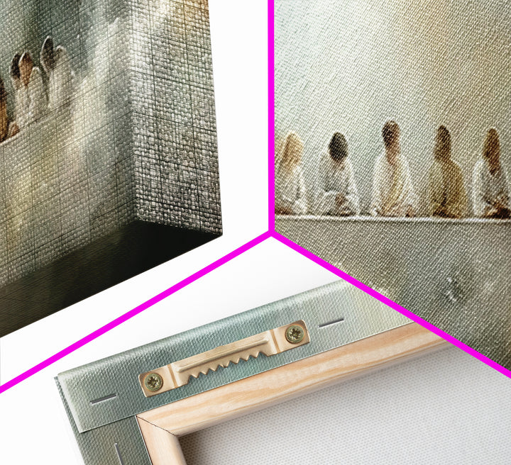 Radiant Fellowship, Framed Canvas Print, Christian Wall Art, Panoramic Wall Art, Christian Art Canvas, Jesus Painting, Christmas Art