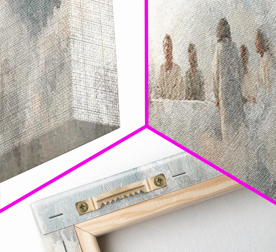 Supper Of Light – Framed Canvas Print – Christian Art – Panoramic Art – Christian Wall Art – Jesus Christmas Art – Christian Decoration