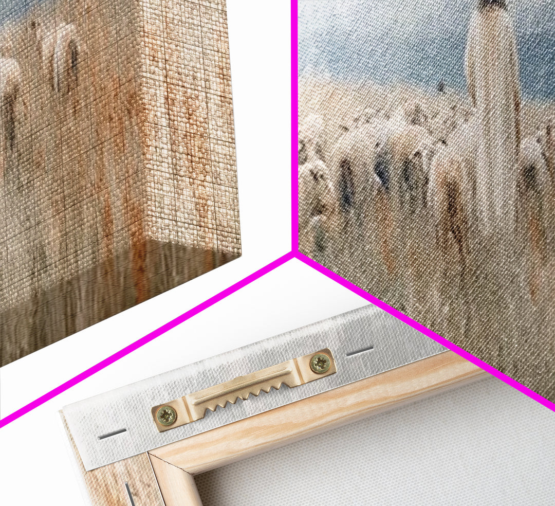 Pastoral Grace – Framed Canvas Print – Christian Wall Art – Jesus Painting – Panoramic Art – Christian Art Canvas – Christmas Art