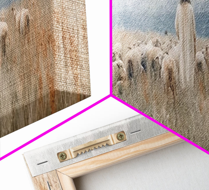Pastoral Grace – Framed Canvas Print – Christian Wall Art – Jesus Painting – Panoramic Art – Christian Art Canvas – Christmas Art