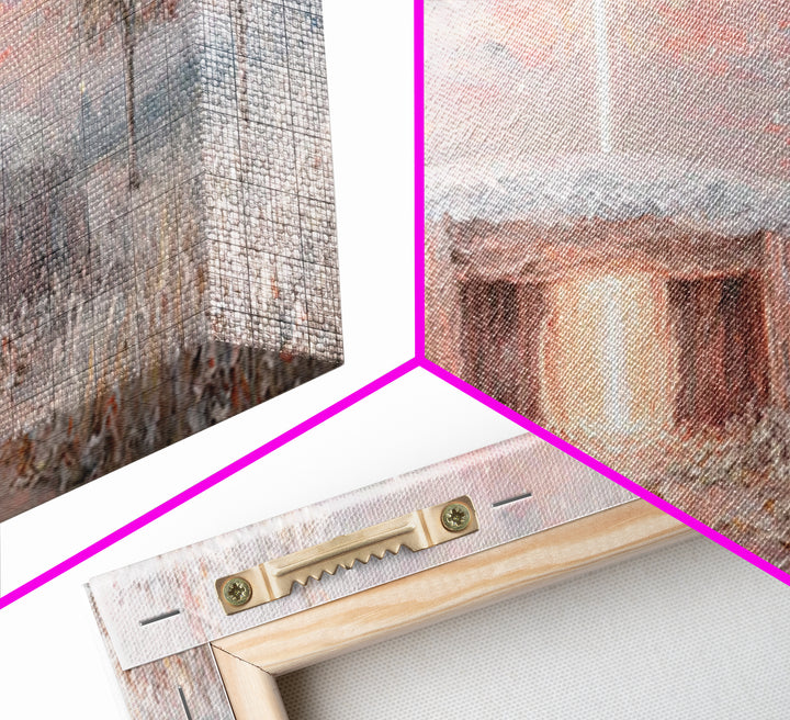 Radiant Dawn Cross, Framed Canvas Print, Christian Wall Art, Panoramic Painting, Christmas Art, Christian Art Canvas, Christian Decor