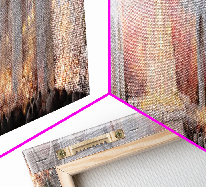 Dawn Of Worship | Framed Canvas Print | Christian Art Canvas | Panoramic Wall Art | Christmas Art Prints | Christian Christmas Art | Modern
