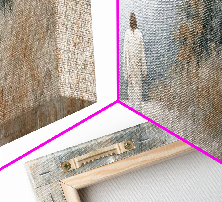 Light Of The Savior, Framed Canvas Print, Panoramic Wall Art, Christian Art Canvas, Jesus Painting, Christian Art, Unique Christian Art