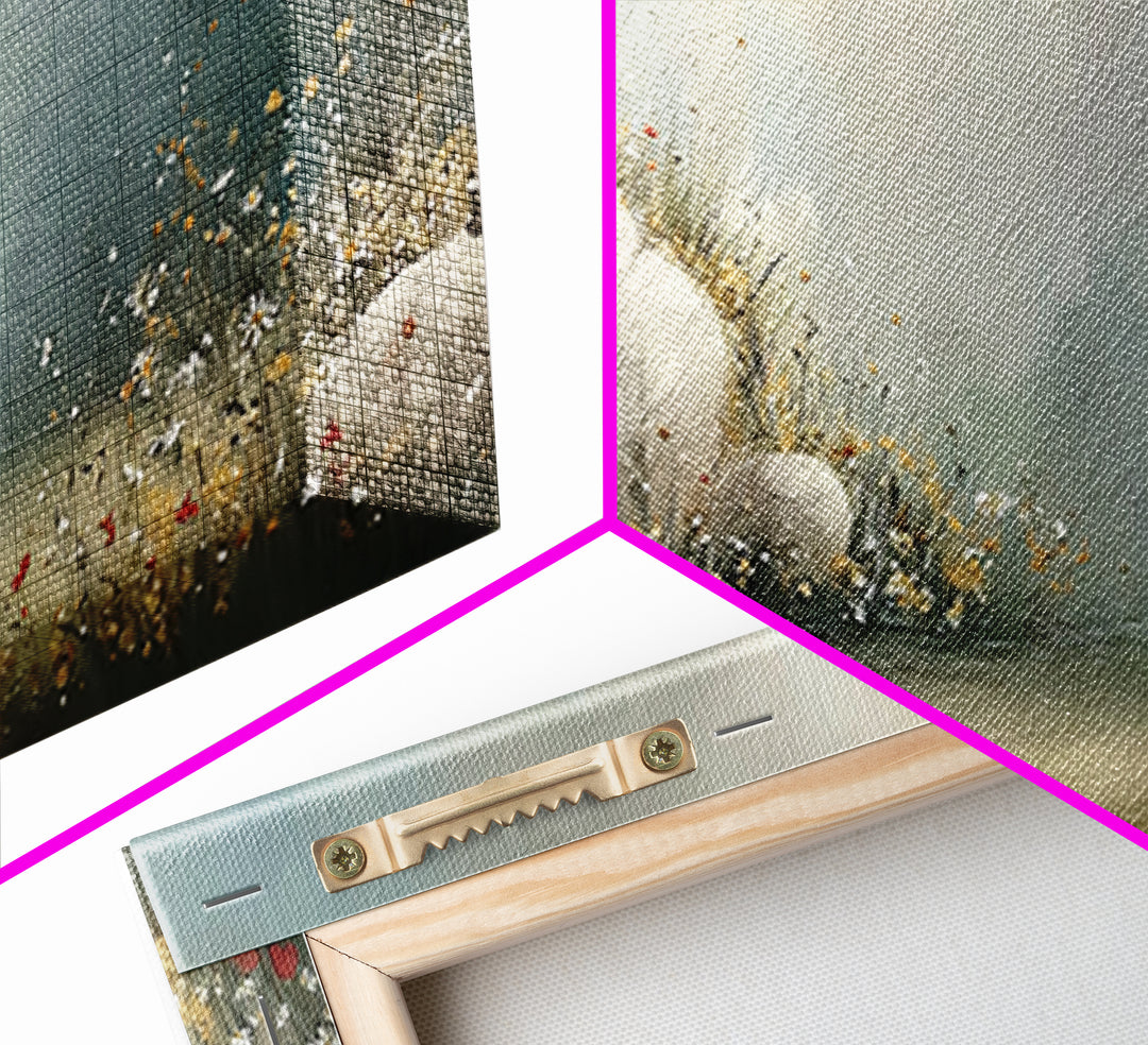 Heavenly Bloom Path | Framed Canvas Print | Christian Art Canvas | Christian Christmas Art | Panoramic Wall Art | Christian Wall Art | Jesu