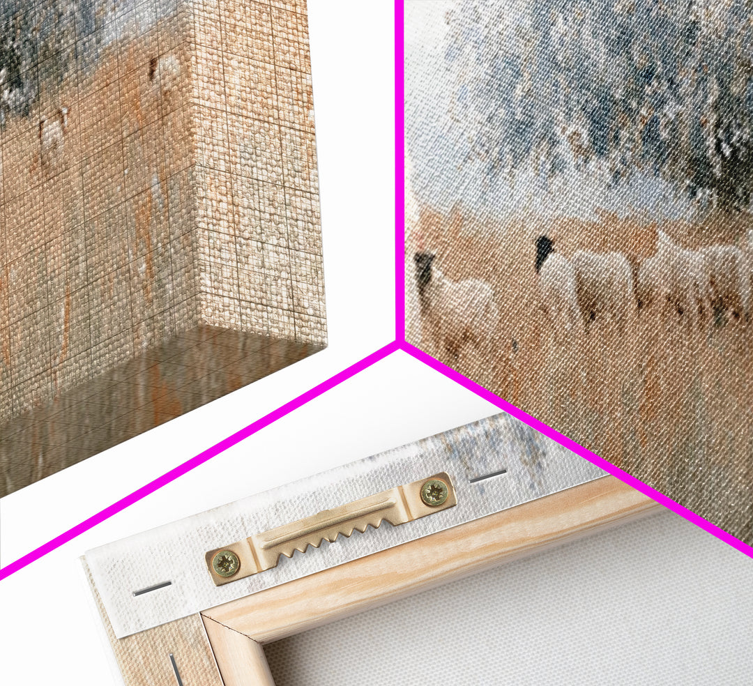 Fields Of Mercy, Framed Canvas Print, Christian Wall Art, Jesus Painting, Panoramic Wall Art, Christian Christmas Art, Christian Art Canvas