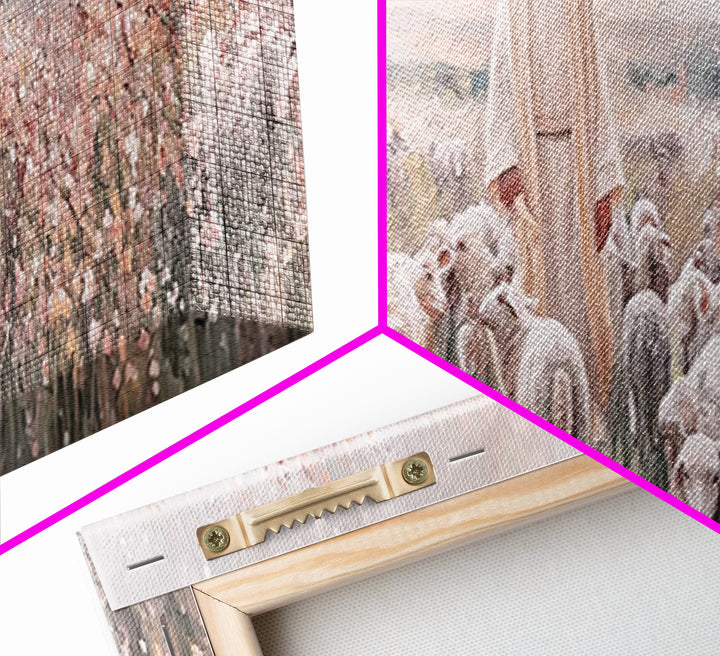 Shepherd Of Blossoms | Framed Canvas Print | Panoramic Art | Jesus Painting | Christian Art Canvas | Christian Christmas Art | Christian Wa
