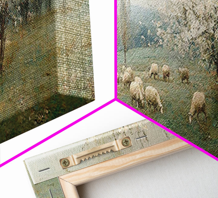 Pasture Of Grace – Framed Canvas Print – Panoramic Art – Christian Wall Art – Christian Art Canvas – Jesus Painting – Christian Christmas A