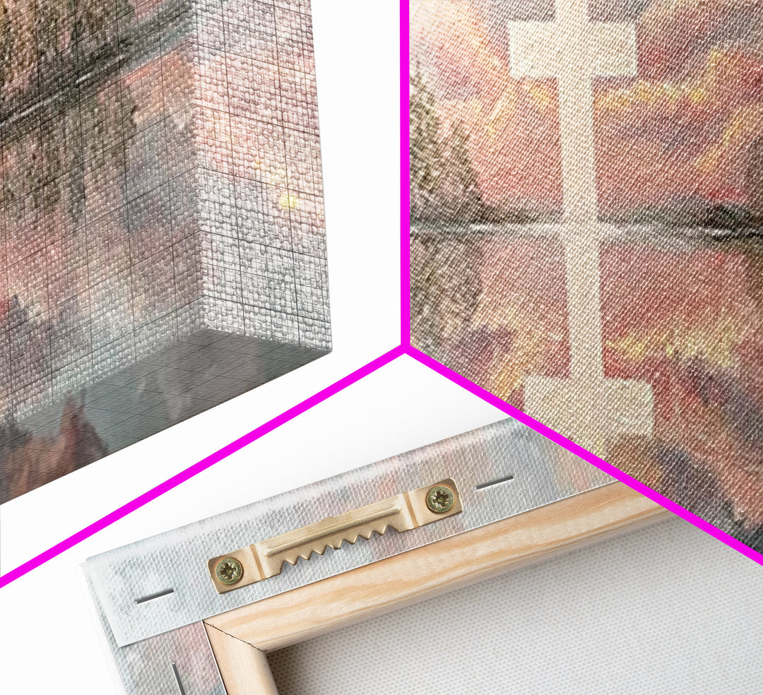 Heavenly Sky Promise – Framed Canvas Print – Christian Art Print – Panoramic Painting – Christian Wall Art – Christian Gift – Christmas Art