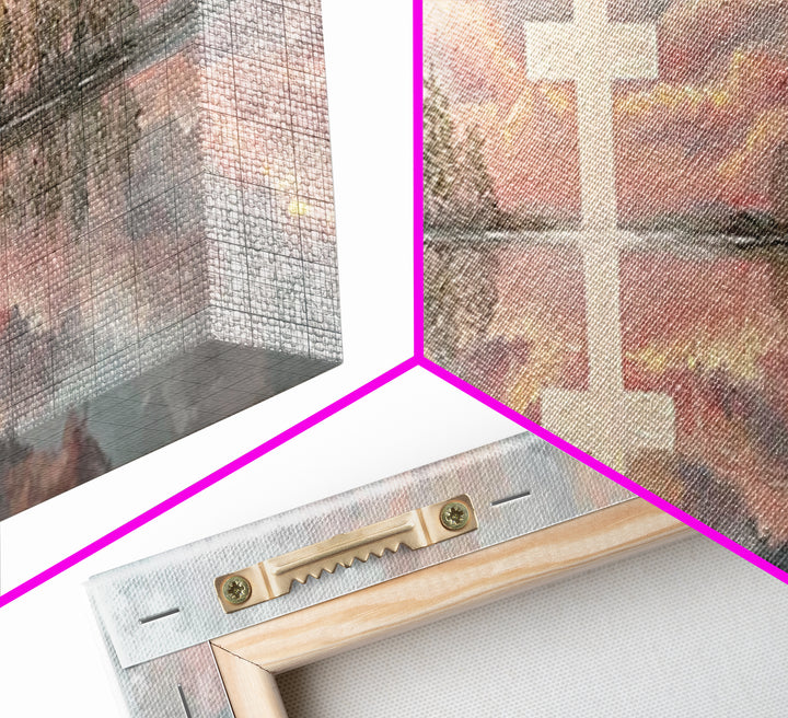 Heavenly Sky Promise – Framed Canvas Print – Christian Art Print – Panoramic Painting – Christian Wall Art – Christian Gift – Christmas Art