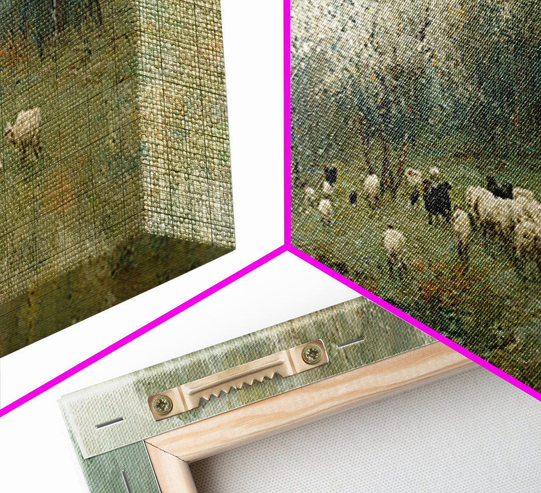 Pasture Of Peace – Framed Canvas Print – Christian Wall Art – Christian Art Canvas – Panoramic Painting – Jesus Painting – Christian Decor